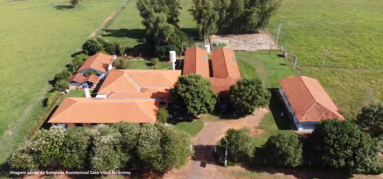 Imagem aérea da Entidade Assistencial Casa Vovó Jerônima